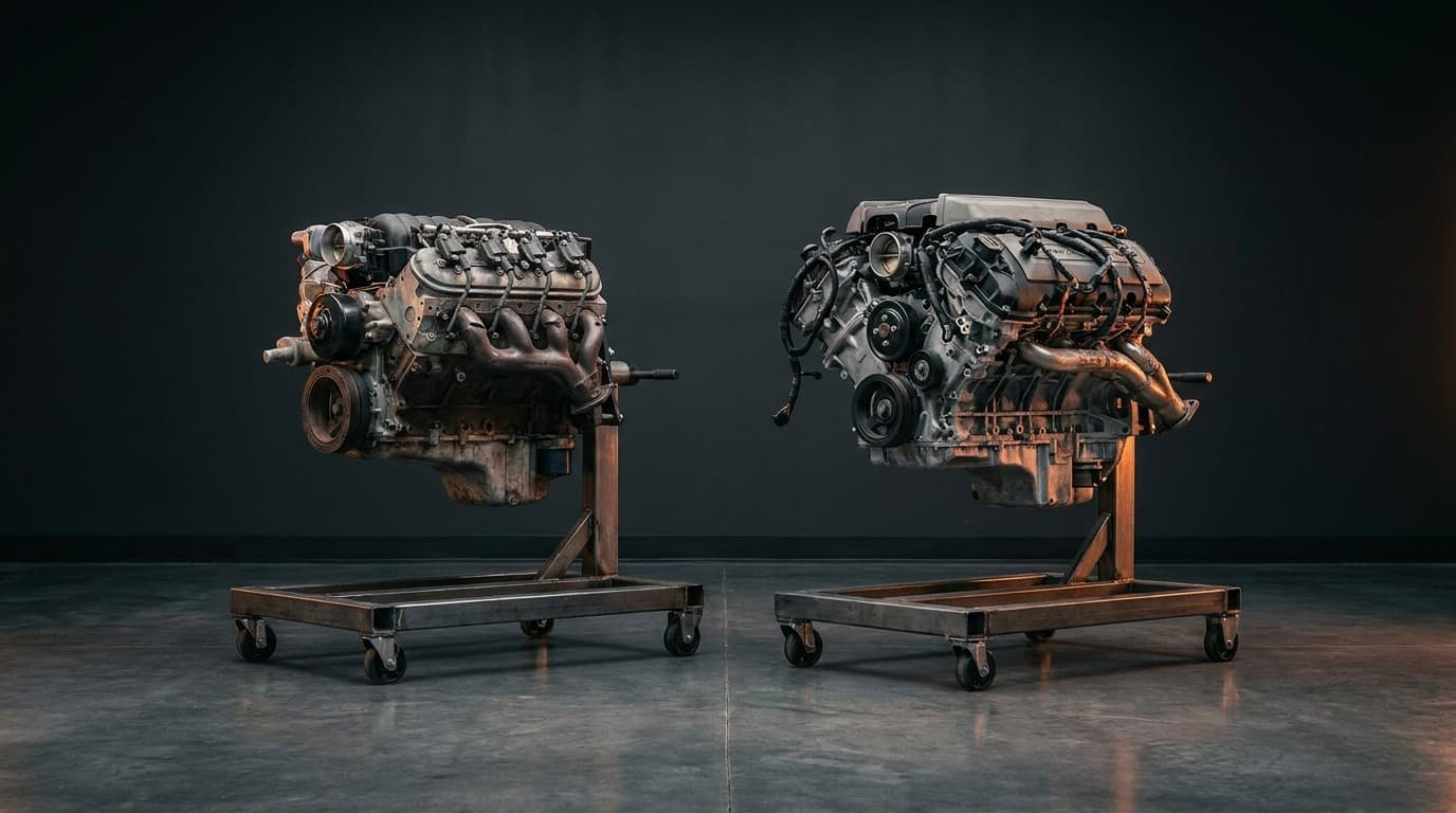 Used Chevrolet LS and Ford Coyote engines — quality-tested units with VIN-verified fitment